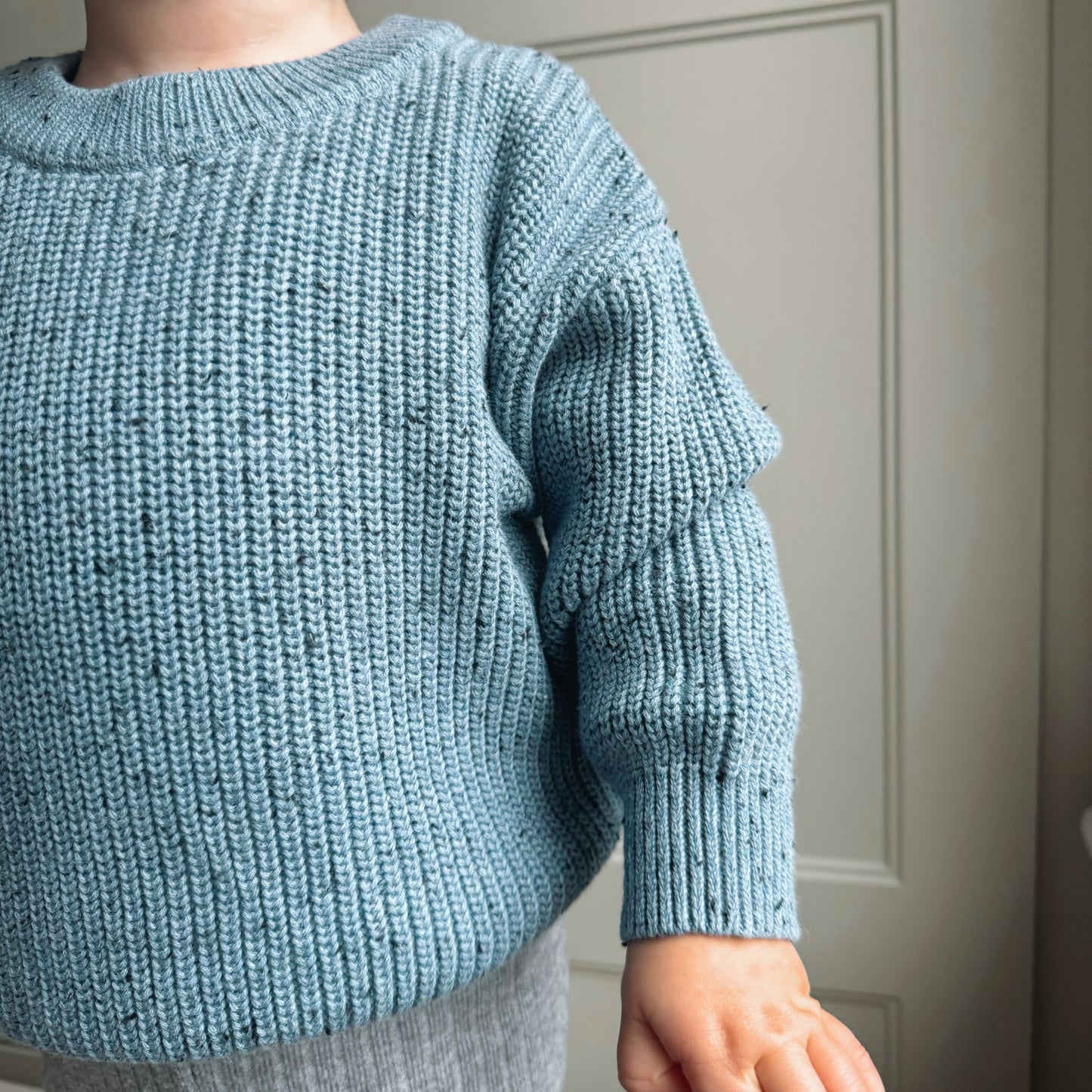 Speckled Knit Jumper - Blue